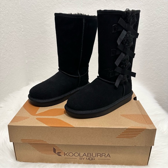 Koolaburra by UGG Victoria Girl's Tall Winter Boots for Kids Color Black Sz US13 - Picture 3 of 14